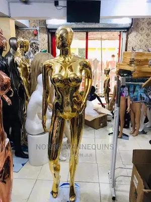 Size 12 Gold Chrome Female Faceless Mannequin