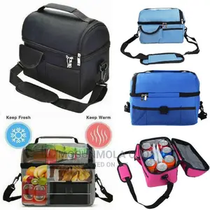 Thickened Double-Layer Lunch Bag - Blue Colour