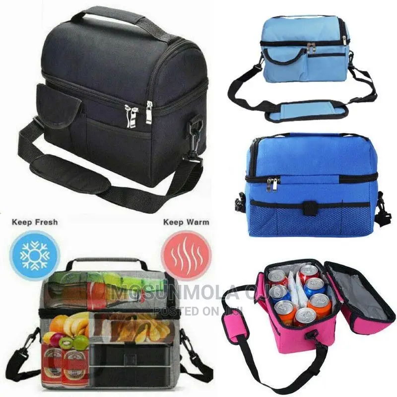 Thickened Double-Layer Lunch Bag - Blue Colour