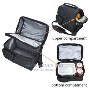 Thickened Double-Layer Lunch Bag - Blue Colour