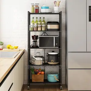 5 Tier Multi-purpose Foldable Movable Storage Rack