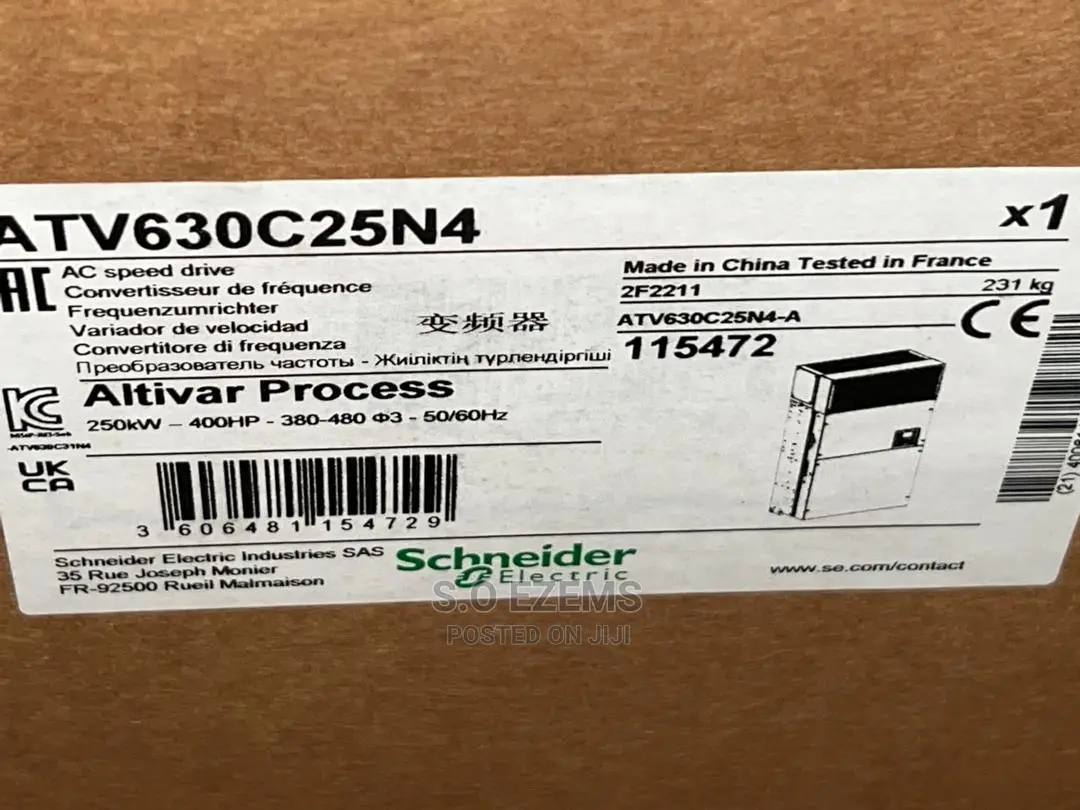 Schneider Speed Drive 250kw/400hp-