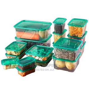 17pcs Kitchen Food Storage Container Set Transparent