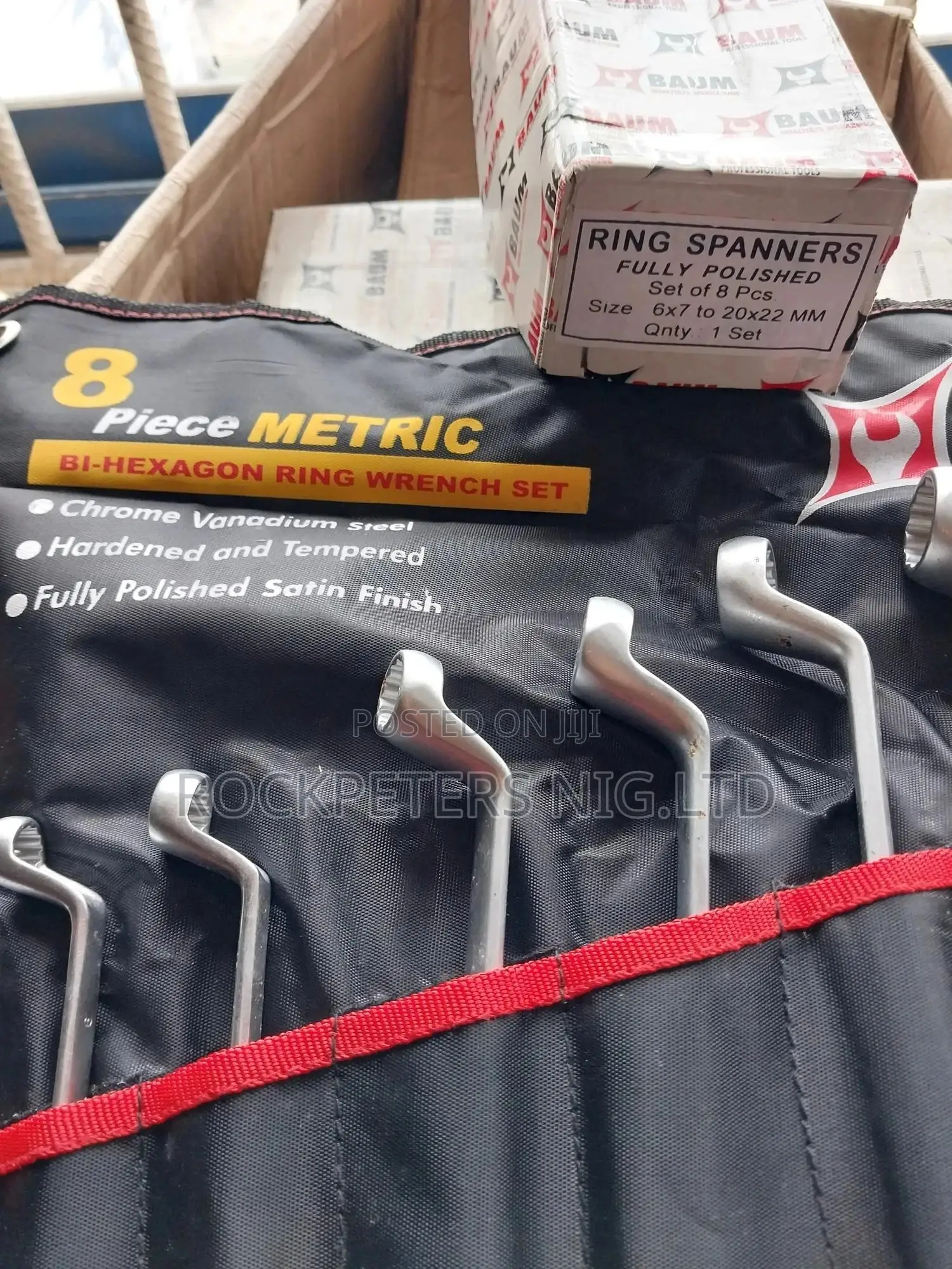 Baum 8pc Ring Spanners 6x7mm to 20x22mm
