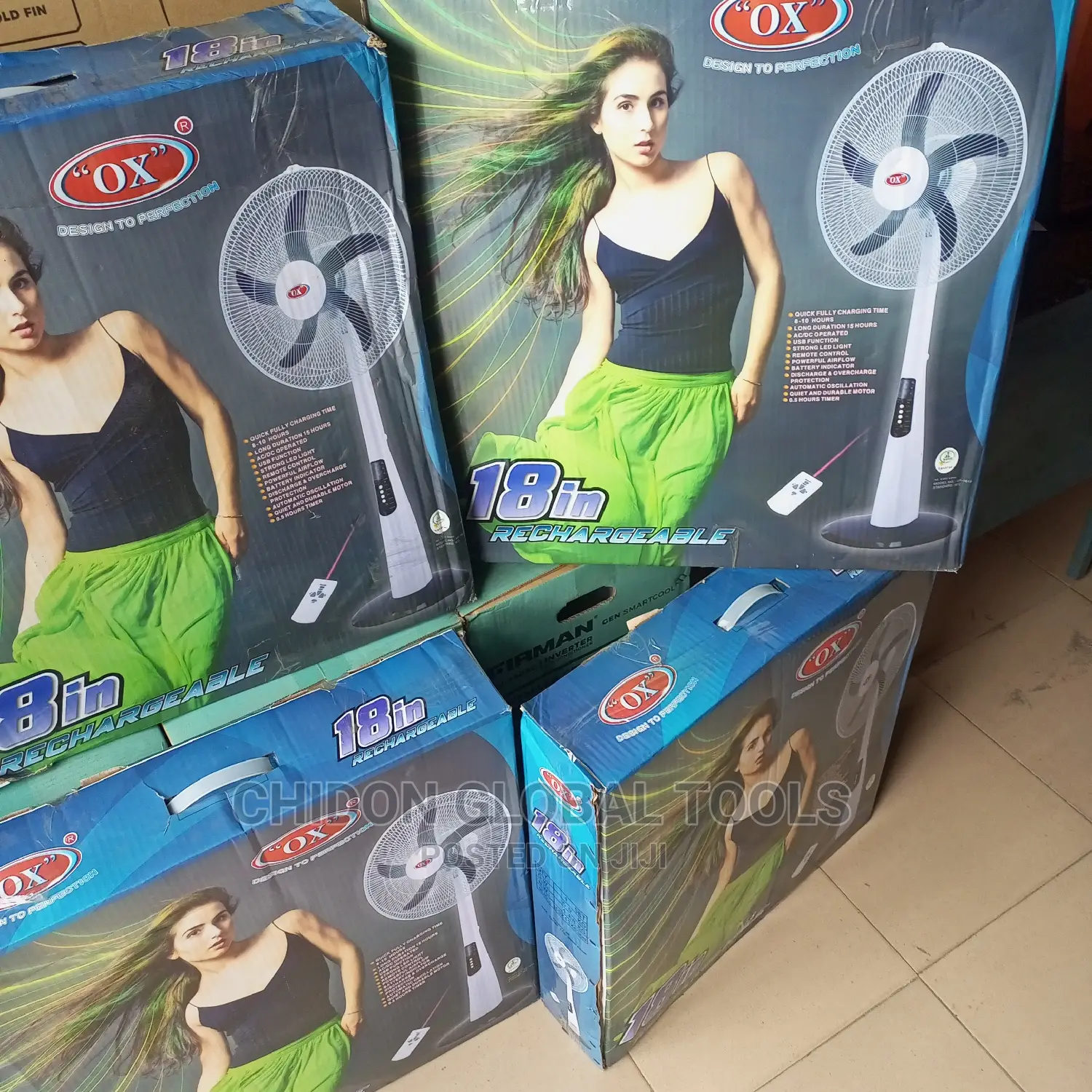 Reachergable Fan 18" Ac/Dc