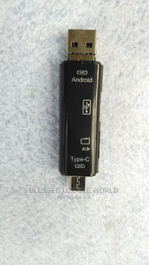 3 In1 OTG Smart Card Reader " Type C+ Usb+ Micro Usb"