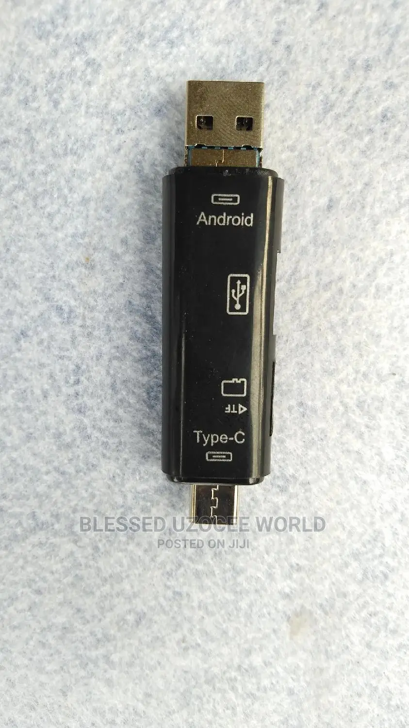 3 In1 OTG Smart Card Reader " Type C+ Usb+ Micro Usb"