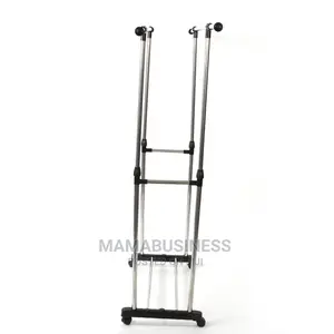 Generic Double Pole Portable Cloth Rack With Wheels