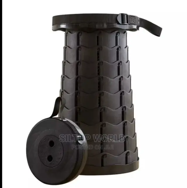 Telescopic Foldable Stool/Chair (Plan Black)
