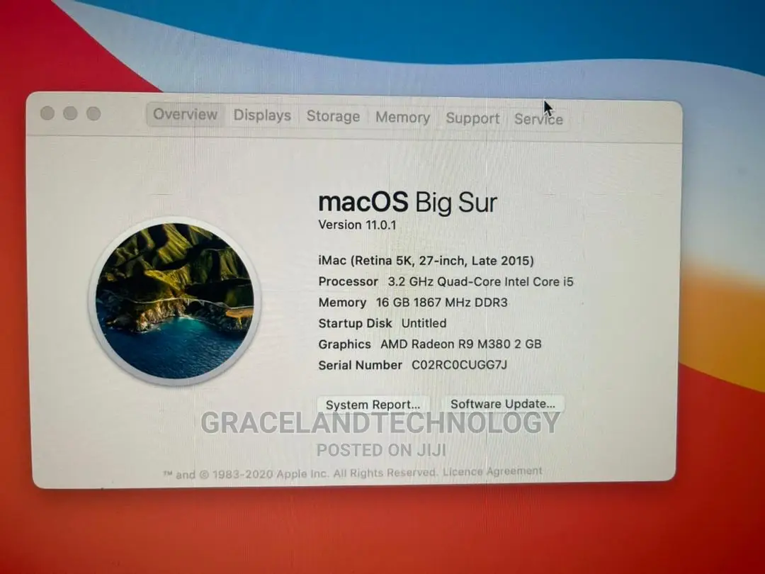 Desktop Computer Apple iMac 8GB Intel Core i5 1T