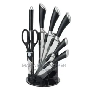 7 Piece Professional Stainless Kitchen Knife Set -Black