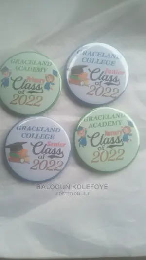 Component Badge Round, Plastic Pin to Clothes