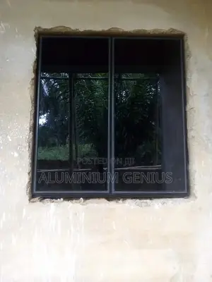 Gray Transun Aluminum Window With Burglary and Net