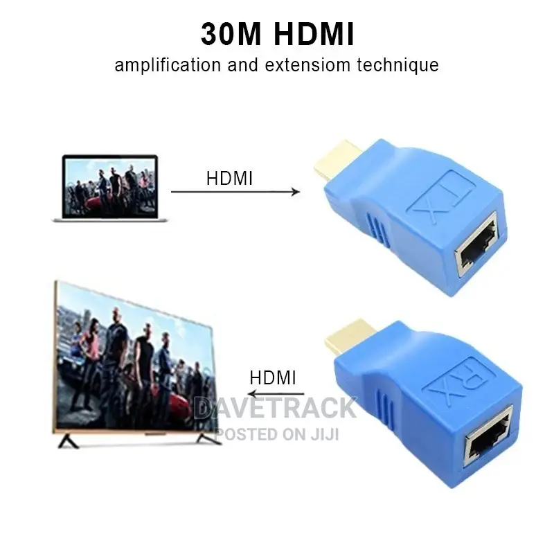 Hdmi Extender 30m Cat5e/Cat6 Ethernet Cable Hdmi Transmitter
