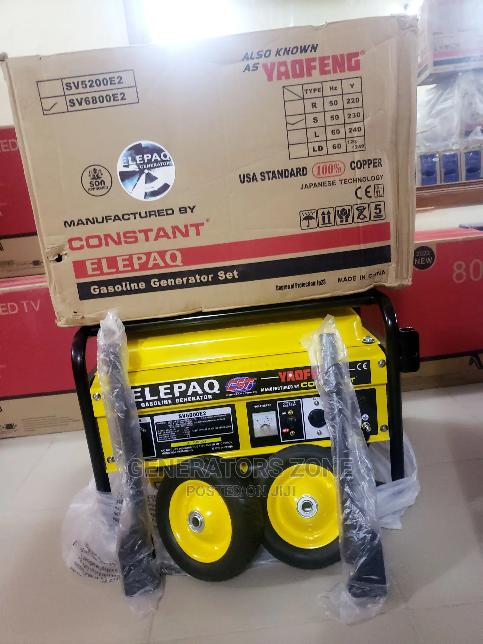 220v 4.5kva Sv6800e2 Elepaq Constant Key Starter Generator( Automatic)