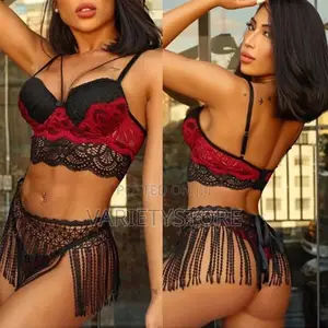 Sexy Bras and Panties Sets for Women Tassels Lace Lingerie