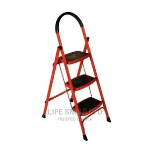 Durable Foldable Steel Ladder - 3 Steps
