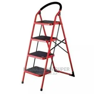 4-Step Household Tread Step Ladder - Collapsible