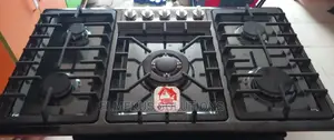 5 Burners Enamel Black Gas Hob(Stainless)