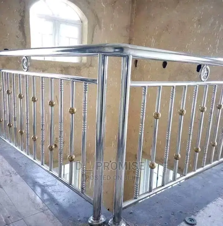 Stainless Handrail With Ringball ,Silver Design and Gold