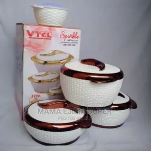 VTCL Sparkle 3 Pieces Insulated Casserole Dish Sets White