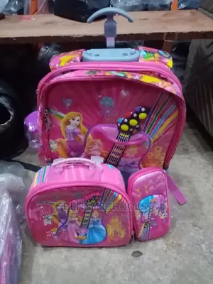 Princess 4 in 1 Set Girls Trolley School Bag