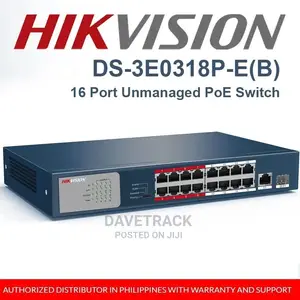 Hikvision DS-3E0318P-E(B) Poe Switch 16port Poe Switch