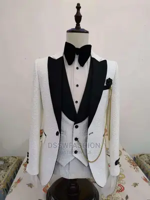 Exclusive 3pcs Tuxedo Suit + Free Bow Tie or Metal Cufflinks