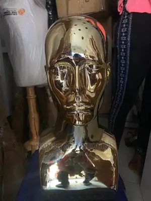 Gold Colour Male Mannequin Head for Caps