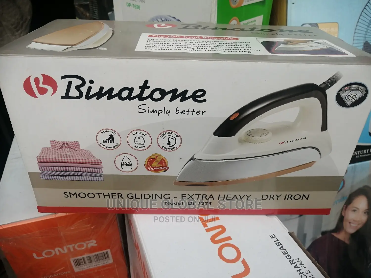 Binatone Dry Iron Di-1275, 1000-1200w