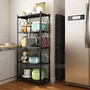 Foldable Heavy Duty Iron Wrought Shelf - 5 Layers