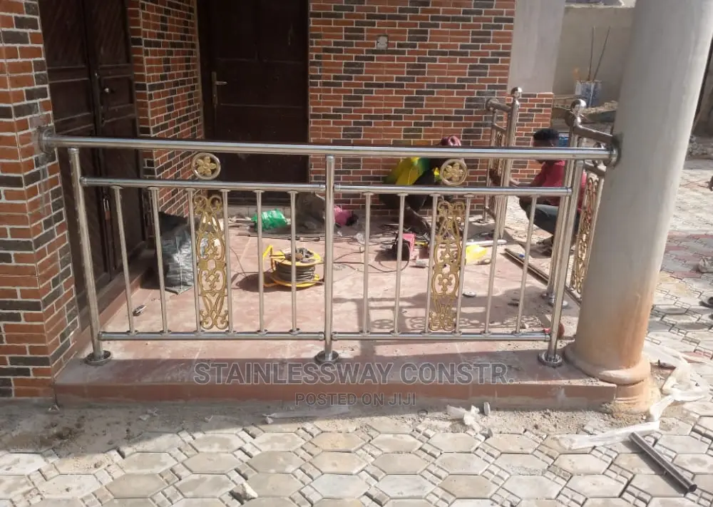 Stainless Railing Gold Touch Design