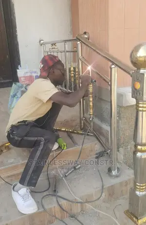 Stainless Railing Gold Touch Design