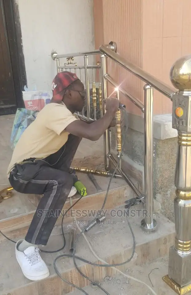 Stainless Railing Gold Touch Design