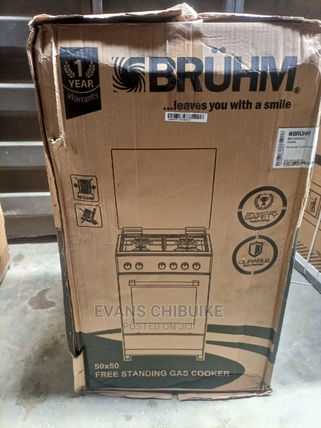 Bruhm Gas Cooker 4 Burner