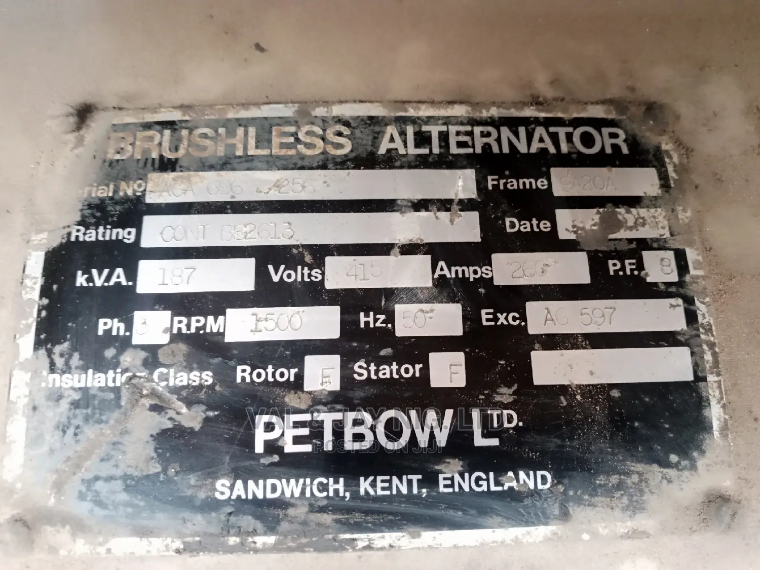 187 Kva Generator Set (Rolls Royce - Petbow)