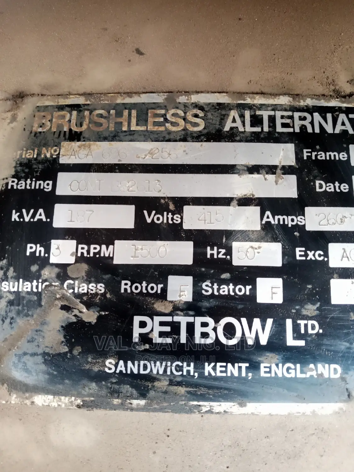 187 Kva Generator Set (Rolls Royce - Petbow)
