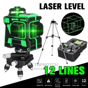 12 Lines Laser Level Cross 3D Green Line Laser