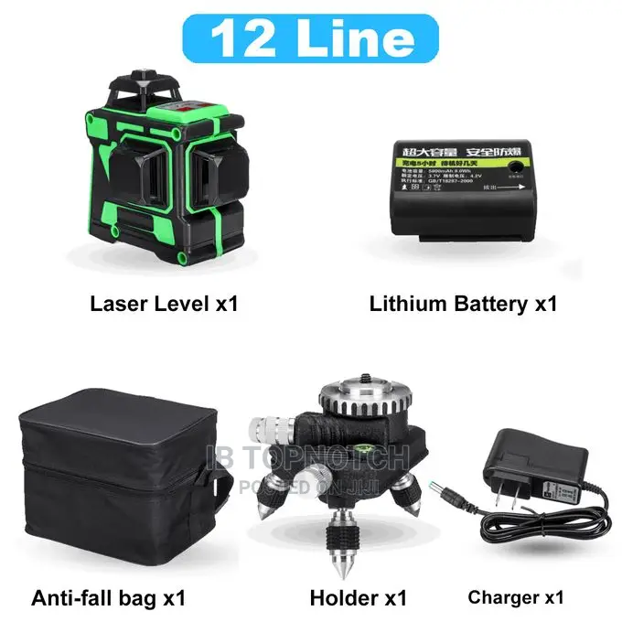 12 Lines Laser Level Cross 3D Green Line Laser