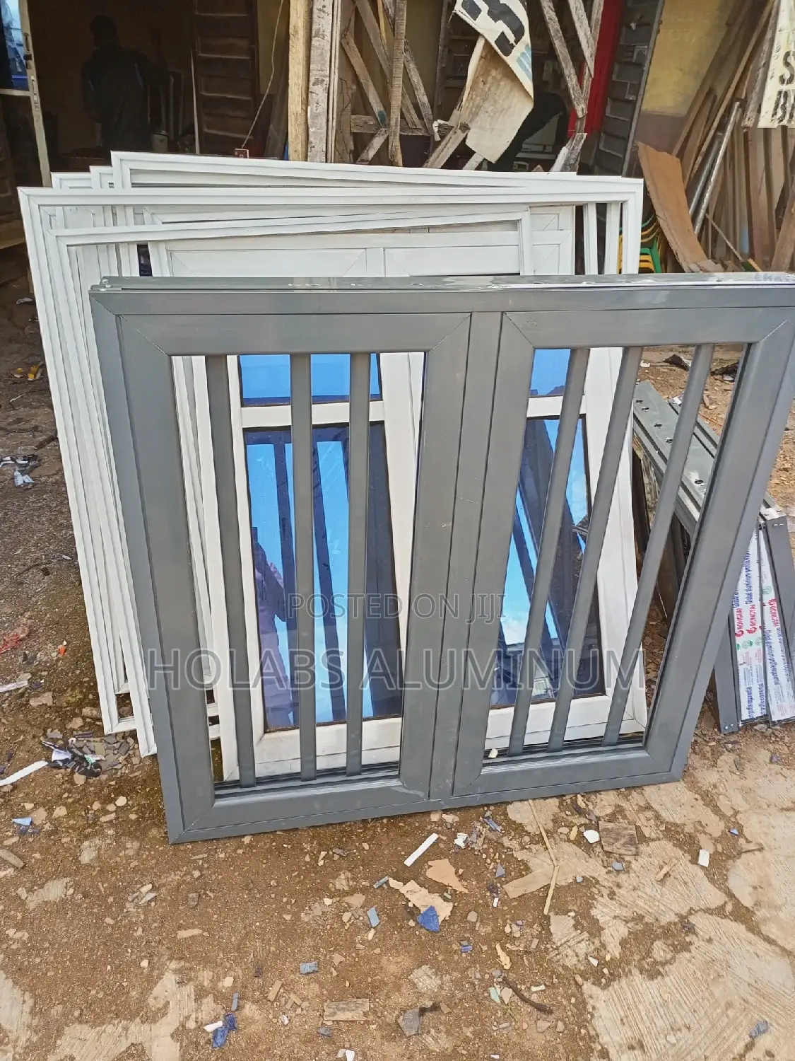 Gray Casement Windows