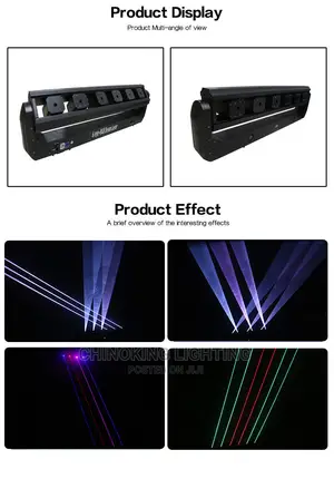 6 Eyes Moving Head Laser Bar Light
