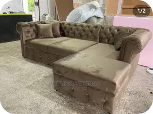 L-Shaped Fabric Sofa Can in Colors of Your Choice