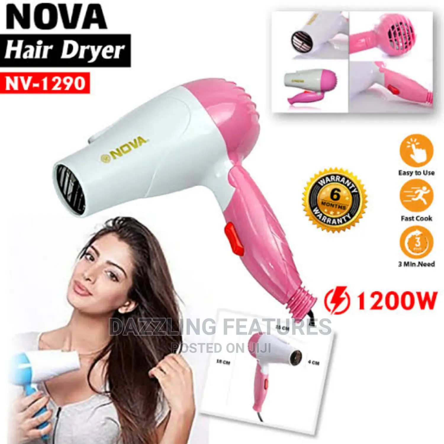 Foldable Nova Hairdryer