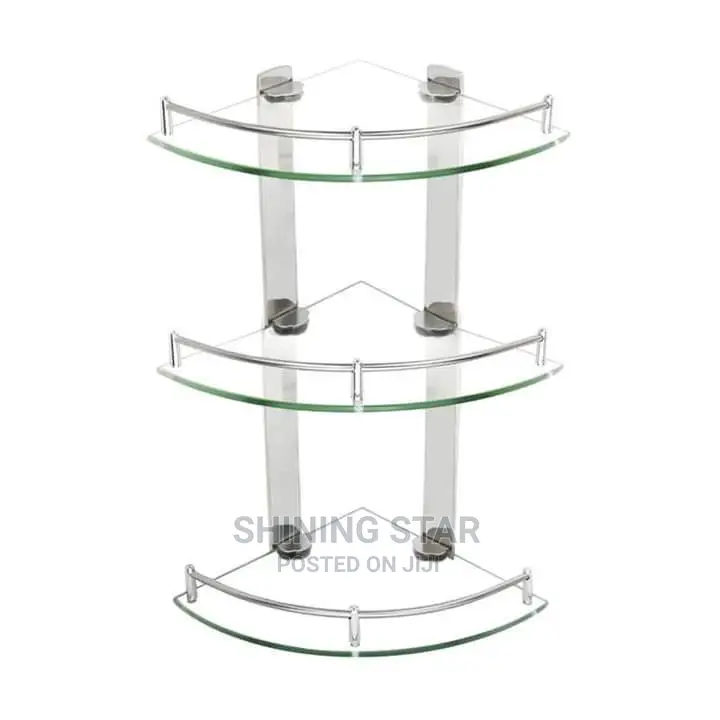 Multiple Layer Glass Corner Shelf