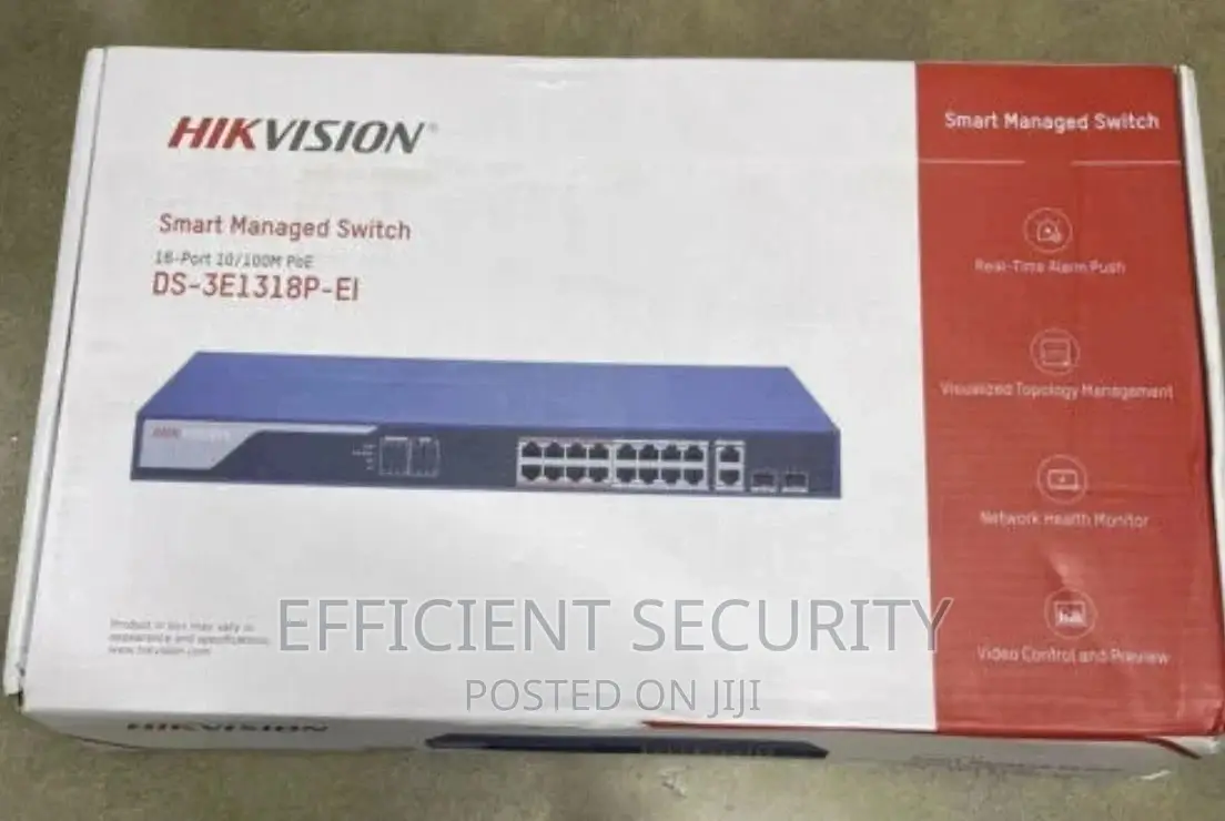 Hikvision DS-3E0318P-E/M(B) 16-Port Unmanaged Poe Switch