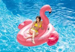 Mega Flamingo Inflatable Island Float