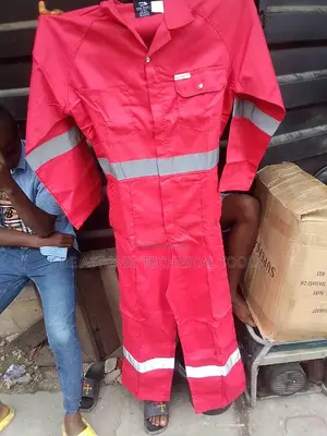 Red Coverall With Reflector