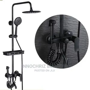 Black Shower With Basket