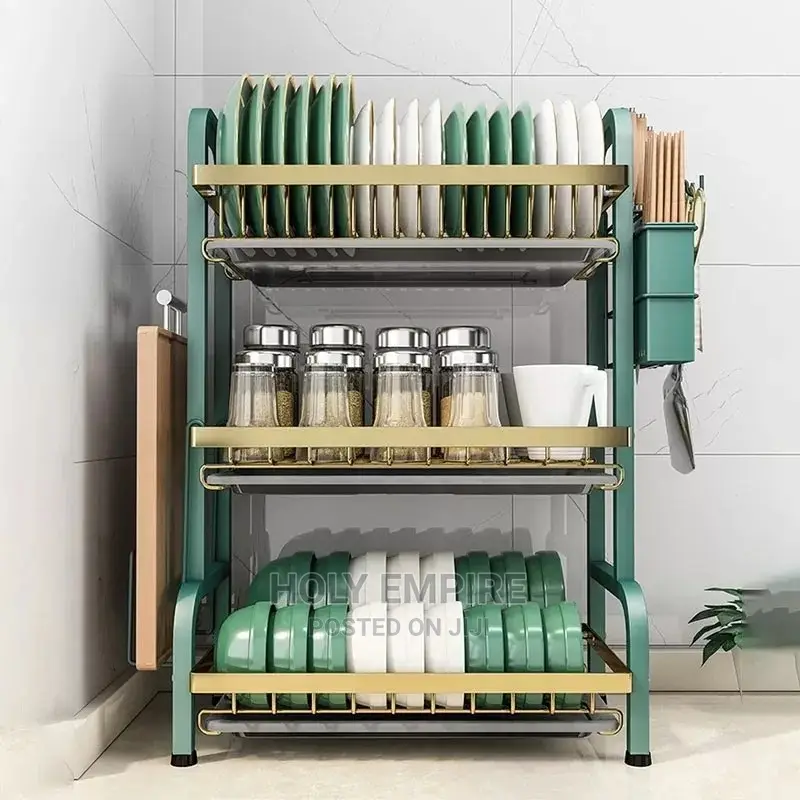 3 Tier Dish Rack Large Dish Drying Rack With Utensil Holder,