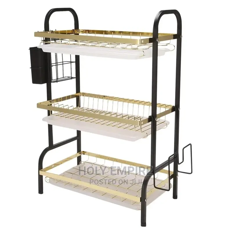 3 Tier Dish Rack Large Dish Drying Rack With Utensil Holder,